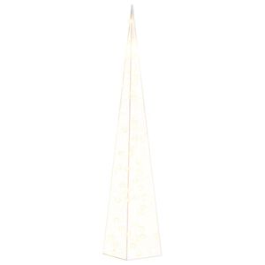 vidaXL Akrylov&yacute; dekorat&iacute;vny sveteln&yacute; LED kužeľ, tepl&yacute; biely 90 cm