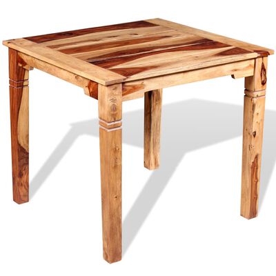 vidaXL Jedálenský stôl z masívneho sheeshamového dreva, 82x80x76 cm