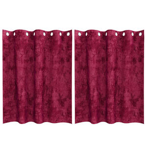 vidaXL Sametov&eacute; z&aacute;vesy 2 ks V&iacute;no červen&eacute; 140 x 140 cm Zamat