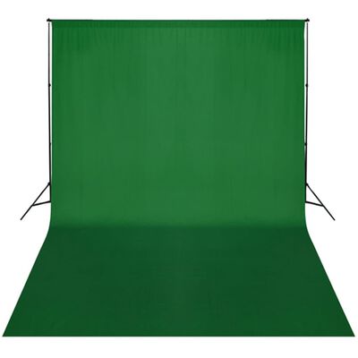 vidaXL Systém na zavesenie fotopozadia 300 x 300 cm, zelené