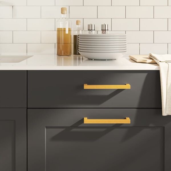 vidaXL Rukov&auml;te na skrinku 20 ks zlat&eacute; 160 mm nehrdzavej&uacute;ca oceľ