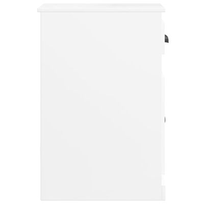 vidaXL Bočná skrinka zásuvka lesklá biela 40x50x75 cm kompozitné drevo