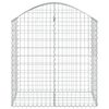 vidaXL Oblúkový gabionový kôš 100x50x100/120 cm pozinkované železo