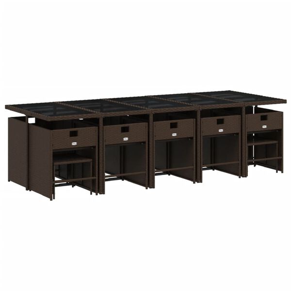 vidaXL 15-dielna z&aacute;hradn&aacute; jed&aacute;lensk&aacute; s&uacute;prava a vank&uacute;&scaron;e hned&aacute; polyratan