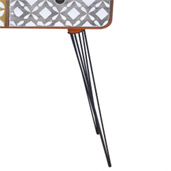 vidaXL Konzolový stolík s 3 zásuvkami, hnedý