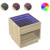 vidaXL Konferenčný stolík s nekonečnými LED dub sonoma 50x50x50 cm