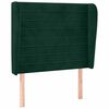 vidaXL Čelo postele so z&aacute;hybmi tmavozelen&yacute; 93 x 23 x 118/128 cm zamat