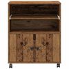 vidaXL Stojan na tlačiareň s úložiskom Staré drevo 60 x 48 x 74 cm
