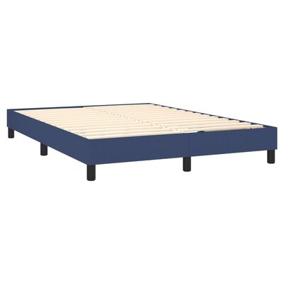 vidaXL Rám na boxspring posteľ čierny modrý 140x190 cm