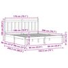 vidaXL R&aacute;m postele s čelnou doskou Včel&iacute; hned&yacute; 205,5 x 185,5 x 100 cm