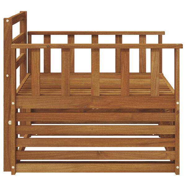 vidaXL 2 Kus Pohovka s opierkami Pevn&eacute; ak&aacute;ciov&eacute; drevo Pr&iacute;rodn&aacute;