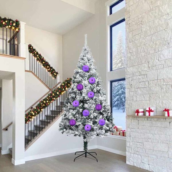 vidaXL Vianočn&aacute; guľa Set XXL 4 pcs Fialov&aacute; Plast