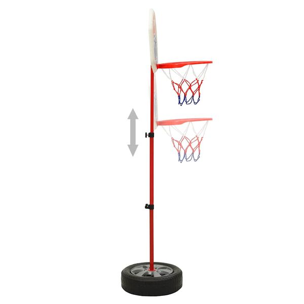 vidaXL Detsk&aacute; nastaviteľn&aacute; basketbalov&aacute; s&uacute;prava 120 cm