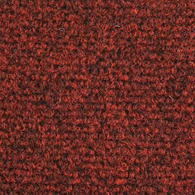 vidaXL Samolepiace nášľapy na schody, 15 ks, kobercové, 56x17x3cm, červené