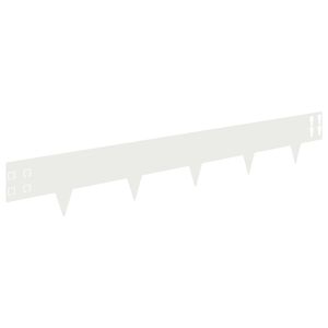 vidaXL Obrubn&iacute;k tr&aacute;vnika 20 ks 100 x 15 cm Oceľ Biela