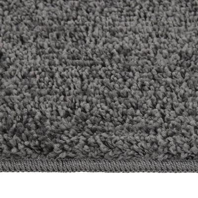 vidaXL Chlpatý koberec tmavosivý 80x150 cm protišmykový