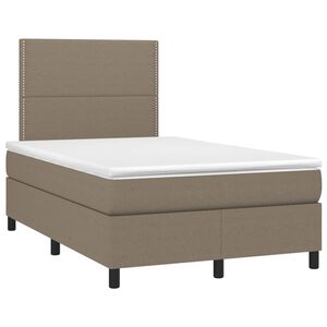 vidaXL Boxspring posteľ s matracom sivohned&aacute; 120x190 cm l&aacute;tka
