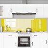 vidaXL Kuchynsk&yacute; backsplash 2 pcs Žlt&aacute; 110 x 60 cm tvrden&eacute; sklo