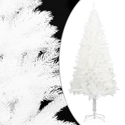vidaXL Umelý vianočný stromček, realistické ihličie, biely 120 cm