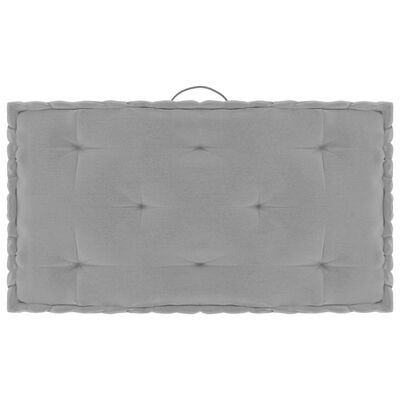 vidaXL Podlahové podložky na paletový nábytok 4 ks sivé bavlna