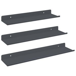 vidaXL Z&aacute;vesn&aacute; polica N&aacute;stenn&yacute; 3 pcs Antracit 40 x 9 x 2,5 cm Oceľ