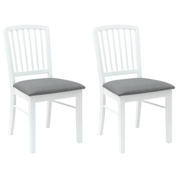 vidaXL Jed&aacute;lensk&eacute; stoličky 2 pcs Biela 50 x 52,5 x 91 cm