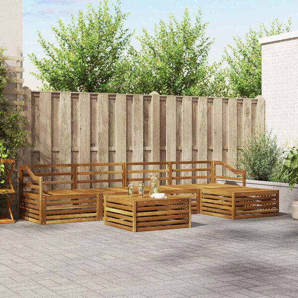 vidaXL Z&aacute;hradn&aacute; s&uacute;prava gaučov 6 pcs Pr&iacute;rodn&aacute;