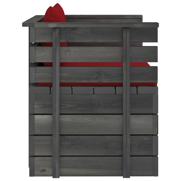 vidaXL Z&aacute;hradn&eacute; kreslo s podložkami, borovicov&eacute; drevo