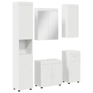 vidaXL Sada k&uacute;peľňov&eacute;ho n&aacute;bytku TULUM 5 pcs Biela 60 x 34 x 63 cm