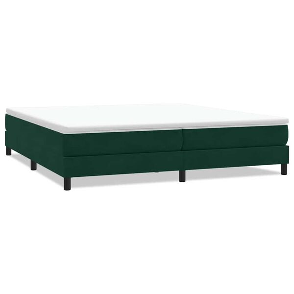 vidaXL Box Spring Posteľ bez matraca Tmavo zelen&aacute; 200x210 cm Zamat
