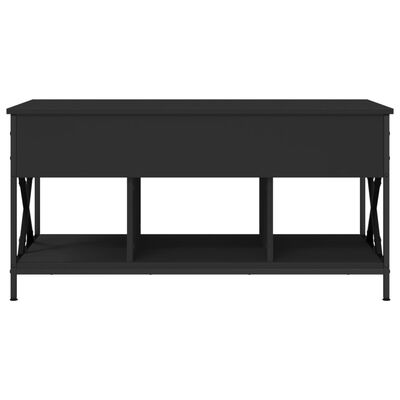 vidaXL Konferenčný stolík čierny 100x55x50 cm kompozitné drevo a kov