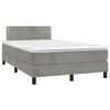 vidaXL Boxspring posteľ s matracom bledosiv&aacute; 120x190 cm zamat