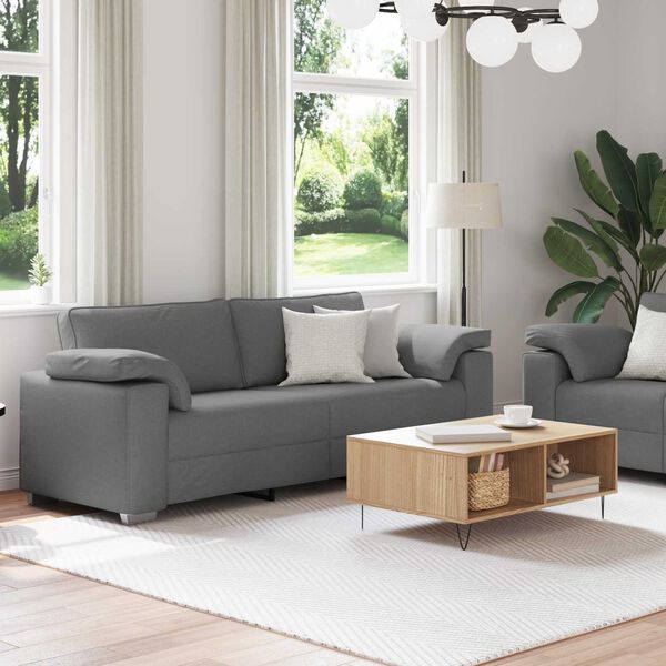 vidaXL Sada pohoviek 2 pcs Tmavo šedá 219 x 77 x 82 cm látka