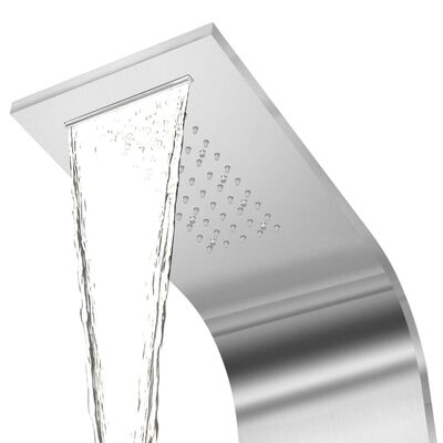 vidaXL Sprchový panel, nehrdzavejúca oceľ, zaoblený