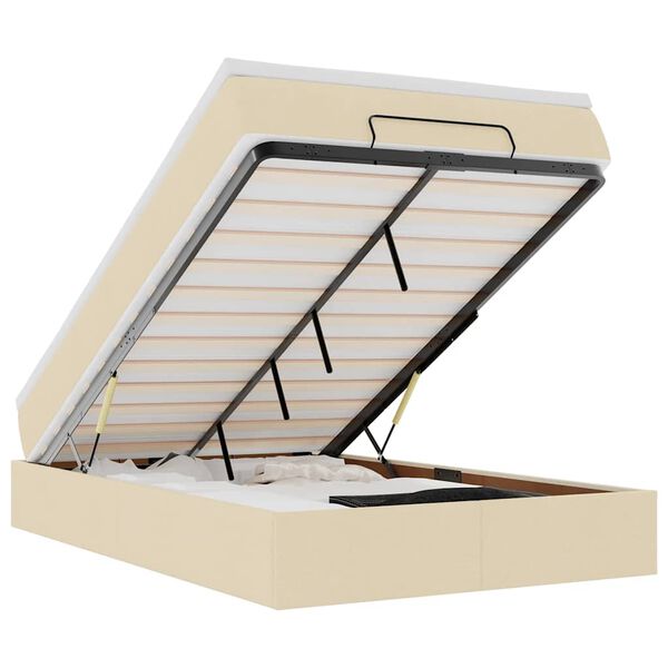 VidaXL Osmansk&aacute; posteľ s kr&eacute;mov&yacute;m matracom 120x200cm L&aacute;tka