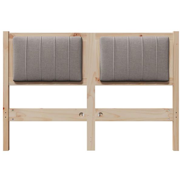 vidaXL Čal&uacute;nen&eacute; čelo postele Hned&aacute; 120 cm Mas&iacute;vne borovicov&eacute; drevo