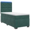 vidaXL Posteľ boxspring s matracom Tmavozelen&aacute; 90 x 200 cm Zamat
