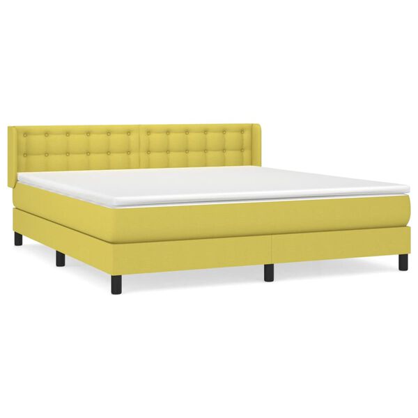 vidaXL Boxspring posteľ s matracom zelen&aacute; 160x200 cm l&aacute;tka