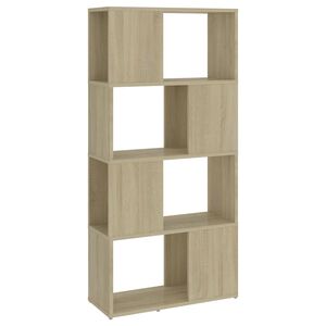 vidaXL Knižnica/deliaca stena dub sonoma 60x24x124,5 cm