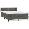 vidaXL Posteľn&yacute; r&aacute;m boxspring s matracom tmavosiv&yacute; 140x190 cm zamat