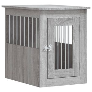 vidaXL N&aacute;bytkov&aacute; prepravka pre psa siv&aacute; sonoma 45x62x59cm kompoz.drevo