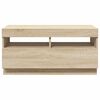 vidaXL TV skrinka s LED svetlami dub sonoma 80x35x40 cm