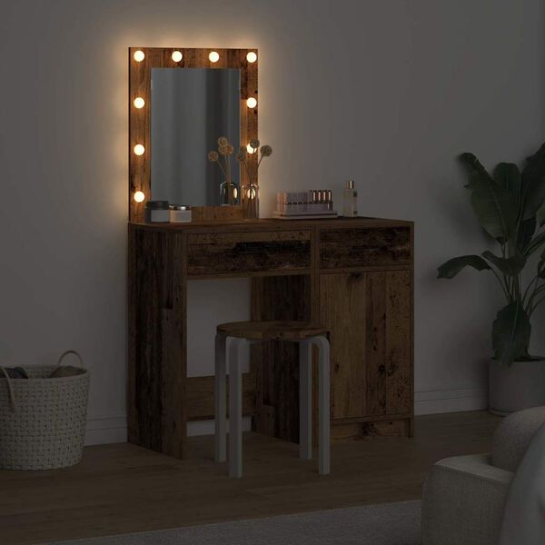 vidaXL Toaletn&yacute; stol&iacute;k 2 pcs Hned&aacute; 50 x 41 x 135 cm Kompozitn&eacute; drevo