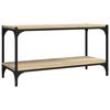 vidaXL TV skrinka dub sonoma 80x33x41 cm spracovan&eacute; drevo a oceľ