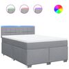 vidaXL Boxspring posteľ s matracom bledosiv&aacute; 140x200 cm l&aacute;tka