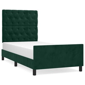 vidaXL Posteľ bez matraca tmavozelen&yacute; 80x200 cm zamat