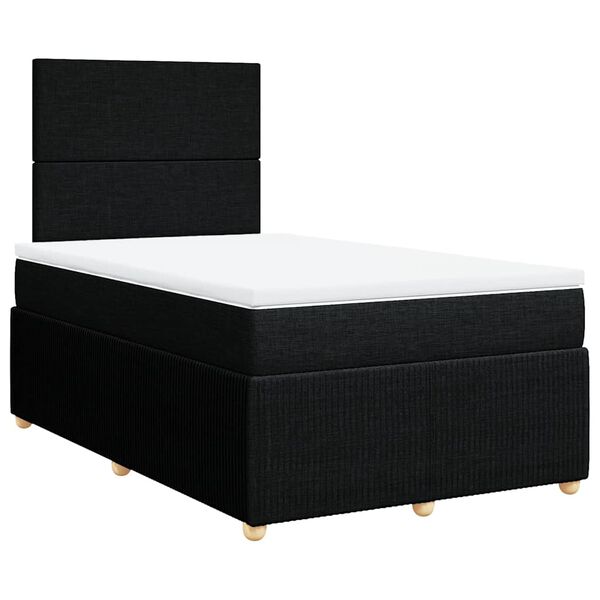vidaXL Boxspring posteľ s matracom čierny 120x200 cm l&aacute;tka