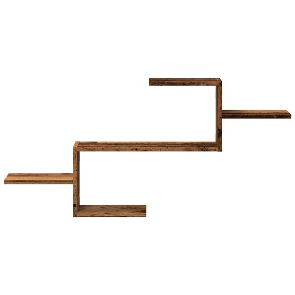 vidaXL Nástenná polica staré drevo 104x15x49 cm kompozitné drevo