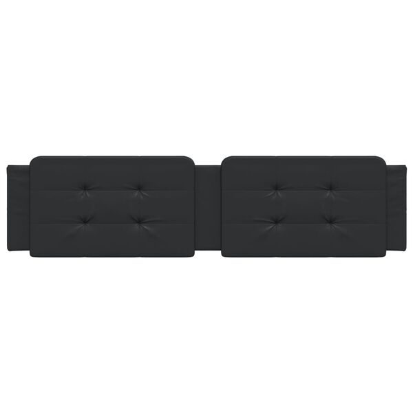 vidaXL Vank&uacute;&scaron; na čelo postele Zadar čierny 193 cm umel&aacute; koža