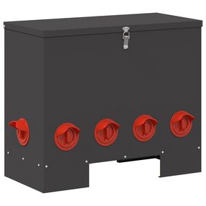 vidaXL Kŕmidlo pre kurčat&aacute; Čierna 60,5 x 29 x 51 cm